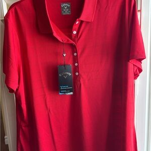Callaway Scarlet Red Golf Polo